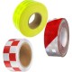 ROLLO CINTA REFLECTIVA SEGURIDAD 5x25 ROJO BLANCO AMARILLO
