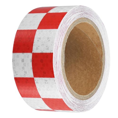 ROLLO CINTA REFLECTIVA SEGURIDAD 5x25 ROJO BLANCO AMARILLO