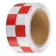 ROLLO CINTA REFLECTIVA SEGURIDAD 5x25 ROJO BLANCO AMARILLO