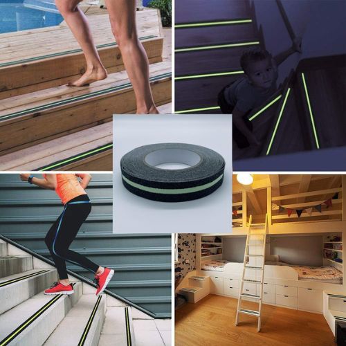 CINTA ANTIDESLIZANTE RAMPAS ESCALERAS 5MM X 5M ROLLO C/ REFLECTIVO