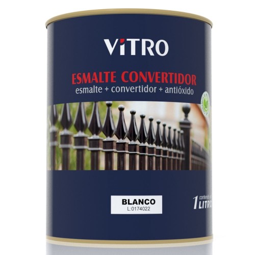 PINTURA ESMALTE CONVERTIDOR VITRO BR NEGRO 1L