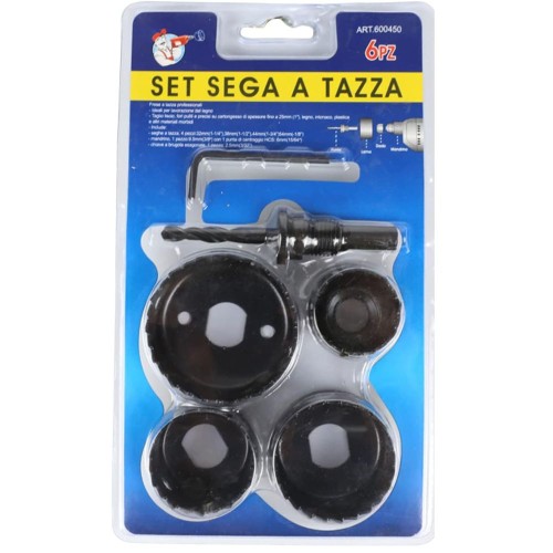 JUEGO SIERRA COPA P/ MADERA 6 PZ