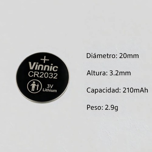 PILA BOTON BATERIA CR2032 LITIO RELOJES CONTROLES BALANZA
