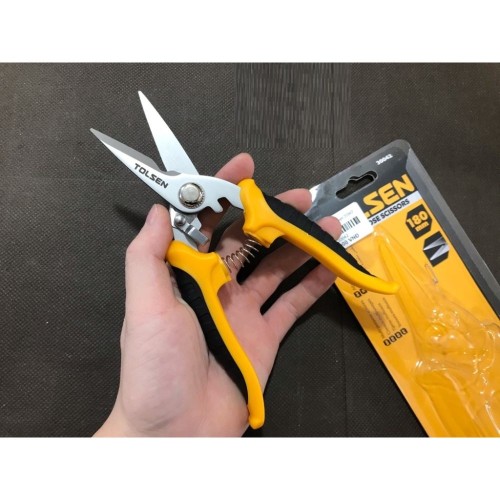 TIJERA JARDINERO MULTIPROPOSITO TOLSEB ACERO INOX 7 PULGADAS