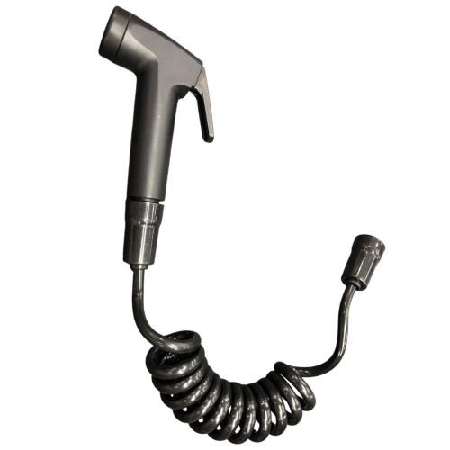 DUCHA HIGIENICA BIDET MANUAL MANGUERA ESPIRAL NEGRO