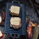 PLANCHA REVERSIBLE GRILLADA Y LISA HIERRO FUNDIDO P/ PARRILLA