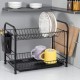 ESCURRIDOR SECA PLATO 2 NIVELES NEGRO ORGANIZADOR COCINA