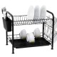 ESCURRIDOR SECA PLATO 2 NIVELES NEGRO ORGANIZADOR COCINA