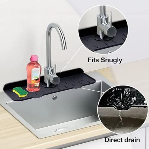 ESCURRIDOR ORGANIZADOR SILICONA P/PILETA ANTISALPICADURAS