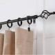 Barrote Cortina Extensible Negro, Con Argollas 1a 2m