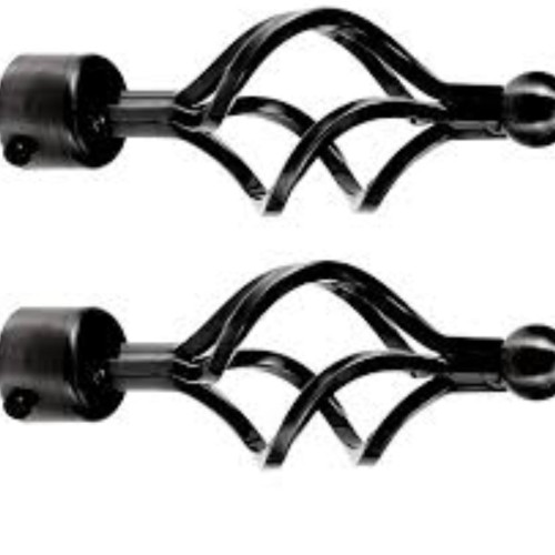 Barrote Cortina Extensible Negro, Con Argollas 1a 2m