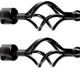 Barrote Cortina Extensible Negro, Con Argollas 1a 2m