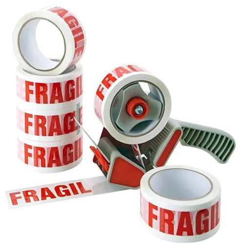 CINTA ADHESIVA FRAGIL EMPAQUE EMBALAR 48MM X 80M FERREJIDO