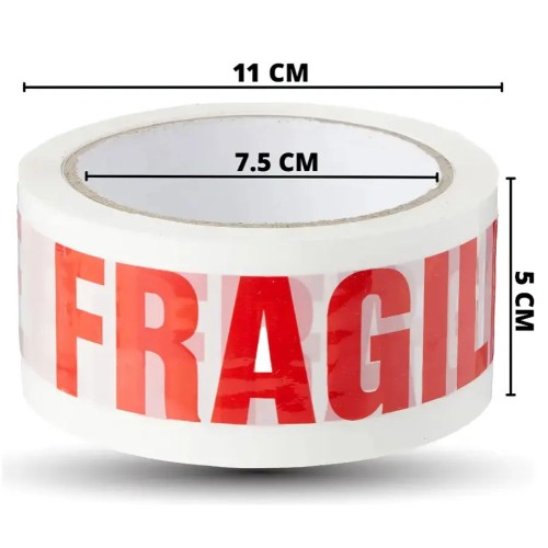 CINTA ADHESIVA FRAGIL EMPAQUE EMBALAR 48MM X 80M FERREJIDO