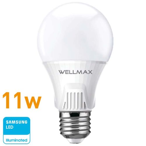 LAMPARA LED E27 11W WELLMAX SAMSUNG LUZ CALIDA