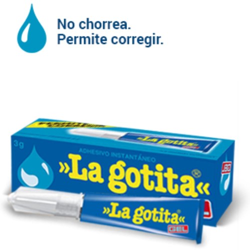 PEGAMENTO SECADO RAPIDO INSTANTANEO LA GOTITA GEL 3G