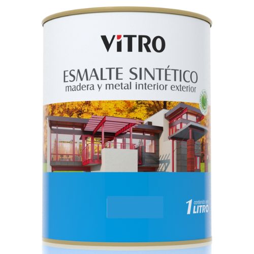 PINTURA ESMALTE SINTETICO VITRO BR GRIS PERLA 1L