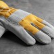 GUANTES DE TRABAJO TELA CUERO SEGURIDAD LABORAL