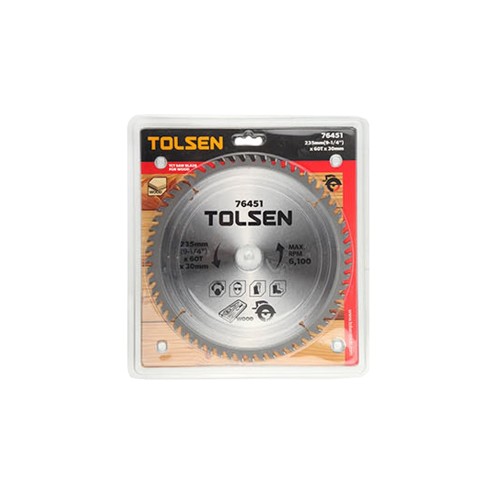 HOJA CIRCULAR MADERA 7.1/4 185X30 60D TOLSEN