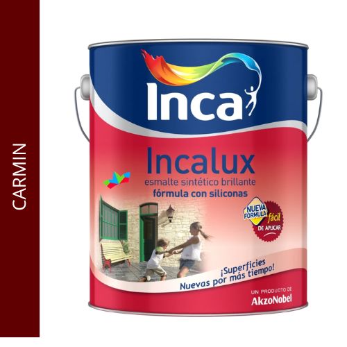 PINTURA ESMALTE SINTETICO INCALUX CARMIN INCA 1L