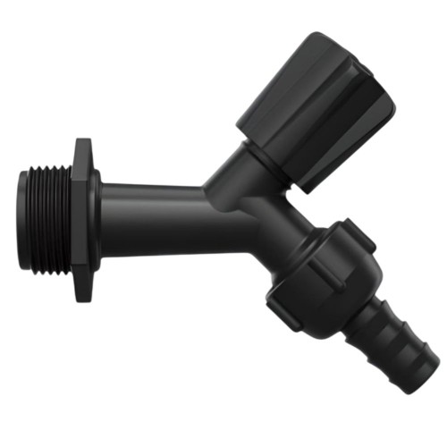 CANILLA PARED PLASTICA NEGRA 1/2 PULGADA KRONA
