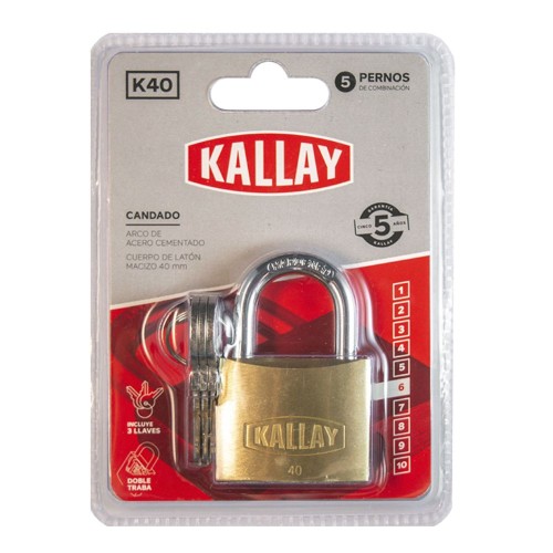CANDADO BRONCE8 KALLAY 40MM BC0440