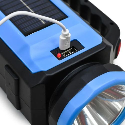 FOCO LINTERNA SOLAR MULTIFUNCIONAL DE MANO MULTIUSO