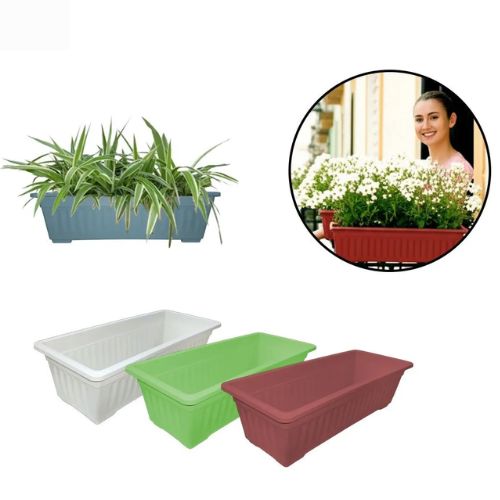 MACETA JARDINERA PLANTAS 43X19X14 CHICA PVC COLORES