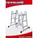 Escalera Aluminio Plegable Con Andamio 4,7mts- Ferrejido