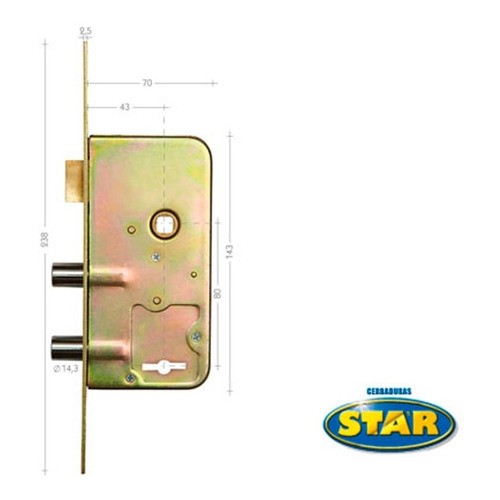 Cerradura Star 810 Seguridad Tx Doble Pasador