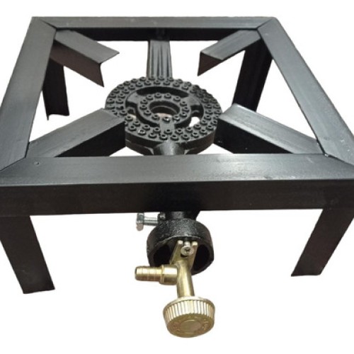 Anafe Hierro Quemador Simple Negro