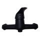 Monocomando Ducha Negro S/transf 15cm 5 Años Gar