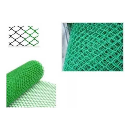 MALLA PLASTICA TEJIDO VERDE JARDIN 1M X 10M