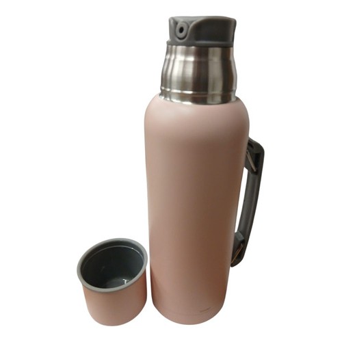 TERMO COMET 1 LITRO DE ACERO INOXIDABLE Y MANIJA ROSA
