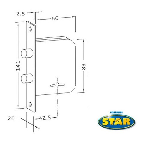 Cerrojo Star 501 Pasador Redondo