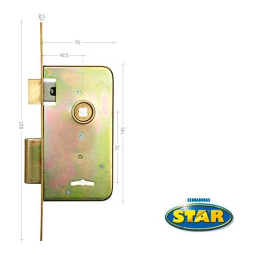 Cerradura Star 603 Pasador Recto Bocc