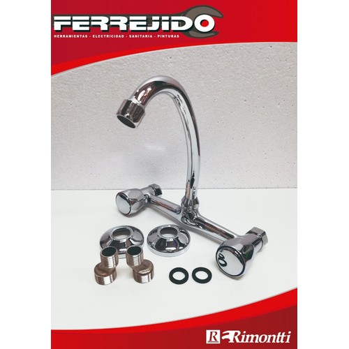 Mezcladora Cocina Pared Rimontti Pico Alto