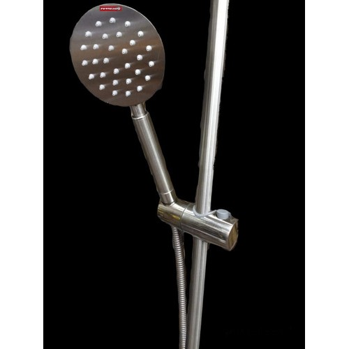 Barral Ducha C/grifería Satinado Acero Inox