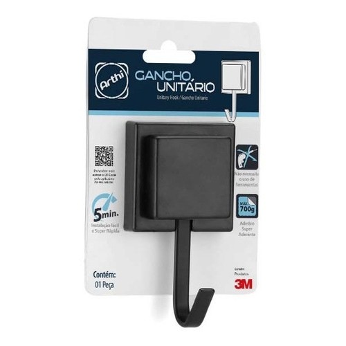 Jabonera Reja Adhesivo 3m Negro