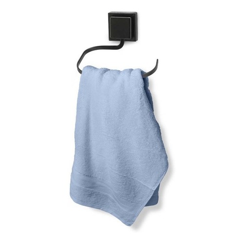 Toallero Aro Abierto Adhesivo 3m Negro