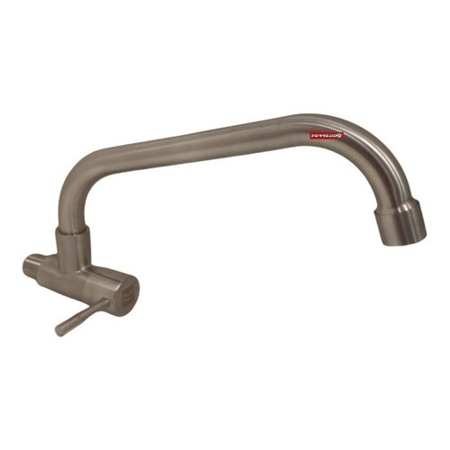 Grifo Pared Ac. Inoxidable Pico Bajo