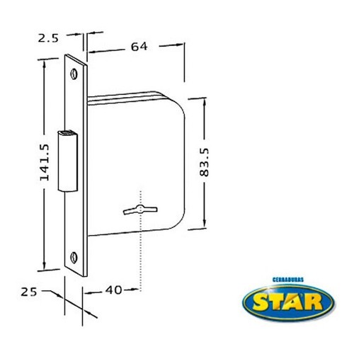 Cerrojo Star 200 Pasador Recto