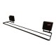 Toallero De Pared 45 Cm Negro Mate C/ventosa