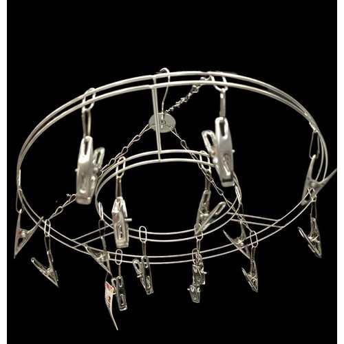 TENDEDERO ROPA COLGAR METAL CIRCULAR 15 PALILLOS ACERO INOXIDABLE