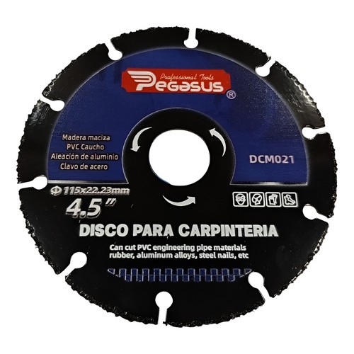 Disco De Corte Madera Seguro 115mm Pegasus