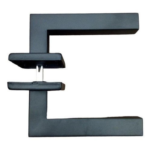 Pestillo Manija Cuadrada Negro Ac. Inox