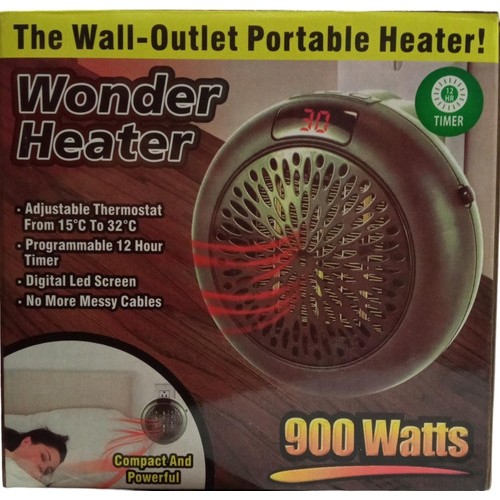 Calefactor Portátil Pared Enchufe S/cable 900w