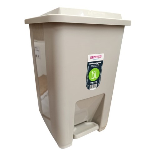 Basurero Papelera A Pedal 15l San Remo