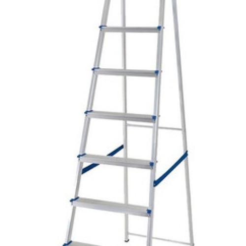 Escalera Aluminio 8 Escalones 113cmx51cmx2.22m Mor-ferrejido