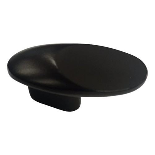 Tirador Botón Mueble Oval Negro Colonial X Par